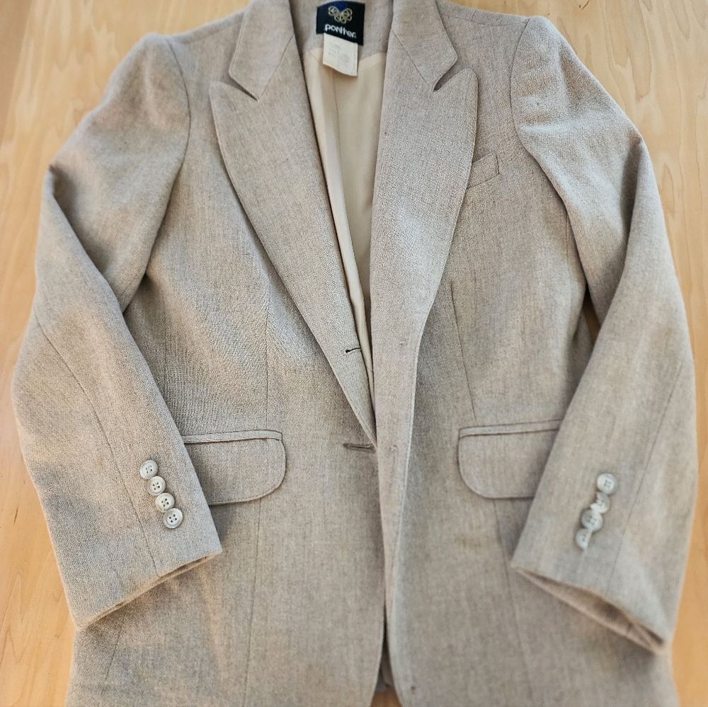 Vintage Pawter WOOL Beige Blazer